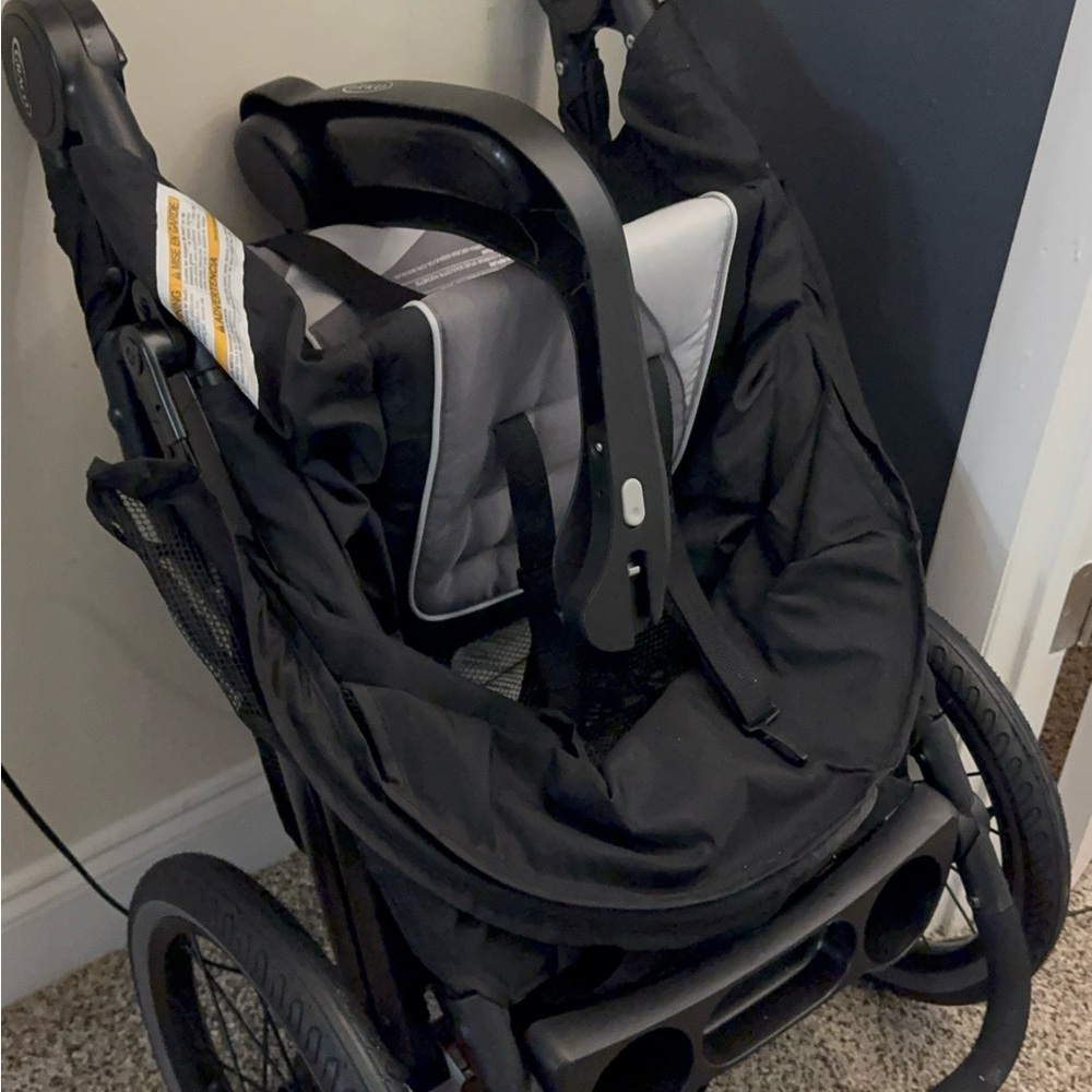 Black and Gray Kids Stroller